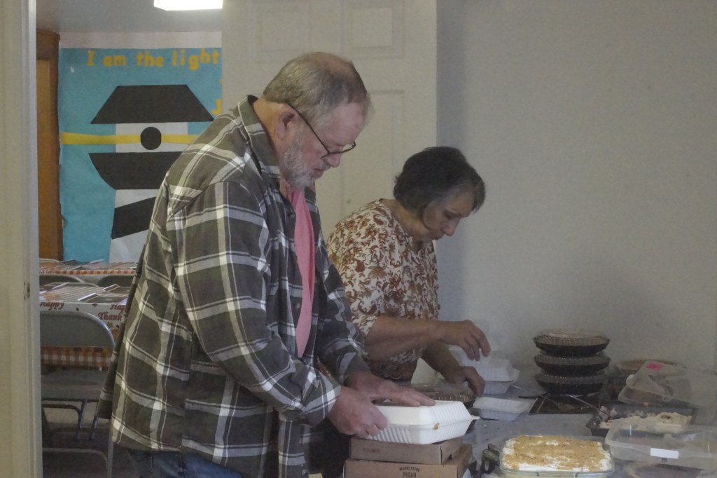 Preparing plates for delivery.