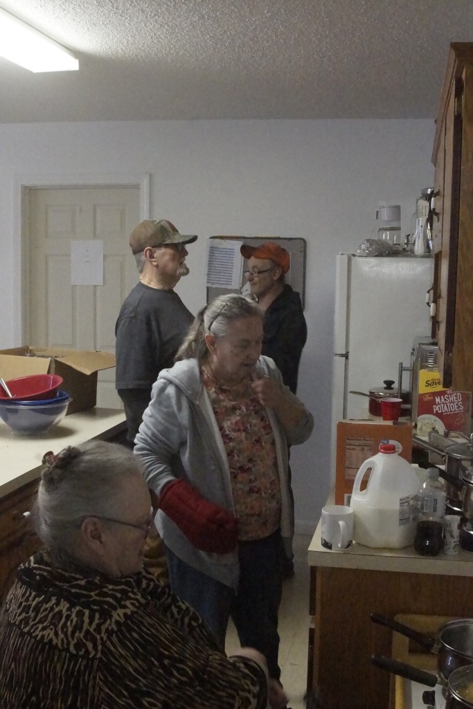 Working in the kitchen